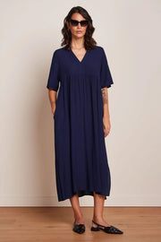 Ivana Dress Tortoise 445 Evening Blue - LEEF mode en accessoires