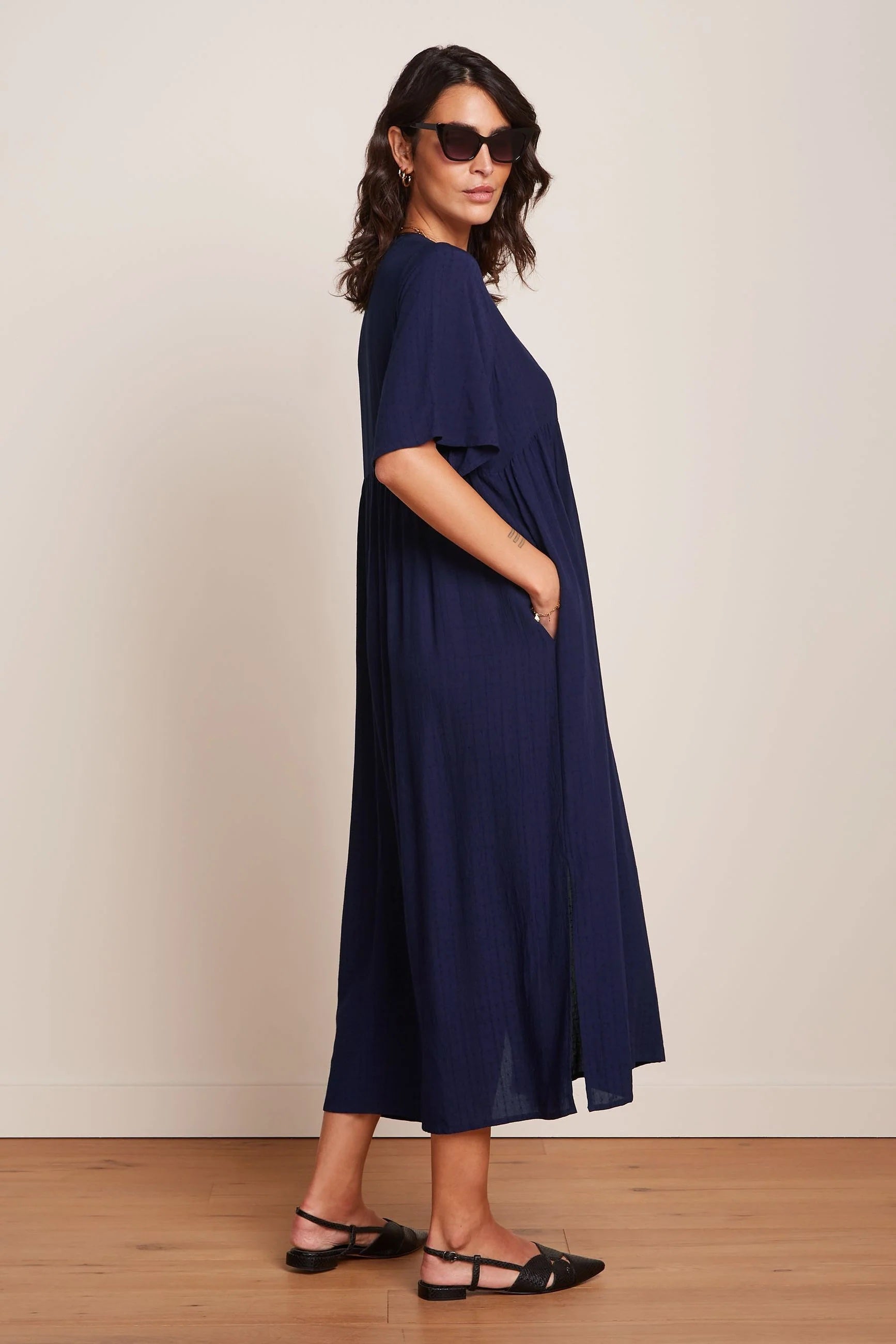 Ivana Dress Tortoise 445 Evening Blue - LEEF mode en accessoires