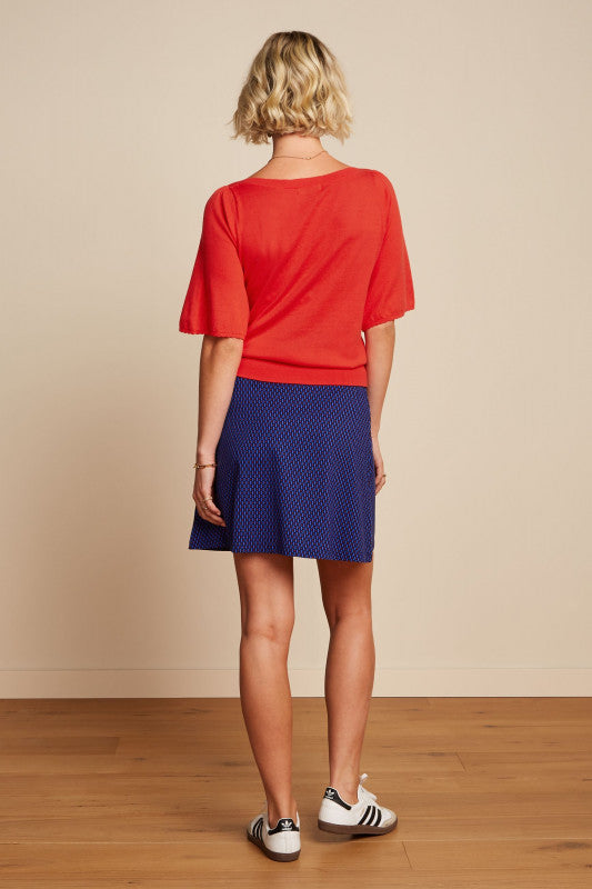 Ivy Top Wide Sleeve Club  Fiery Red - LEEF mode en accessoires