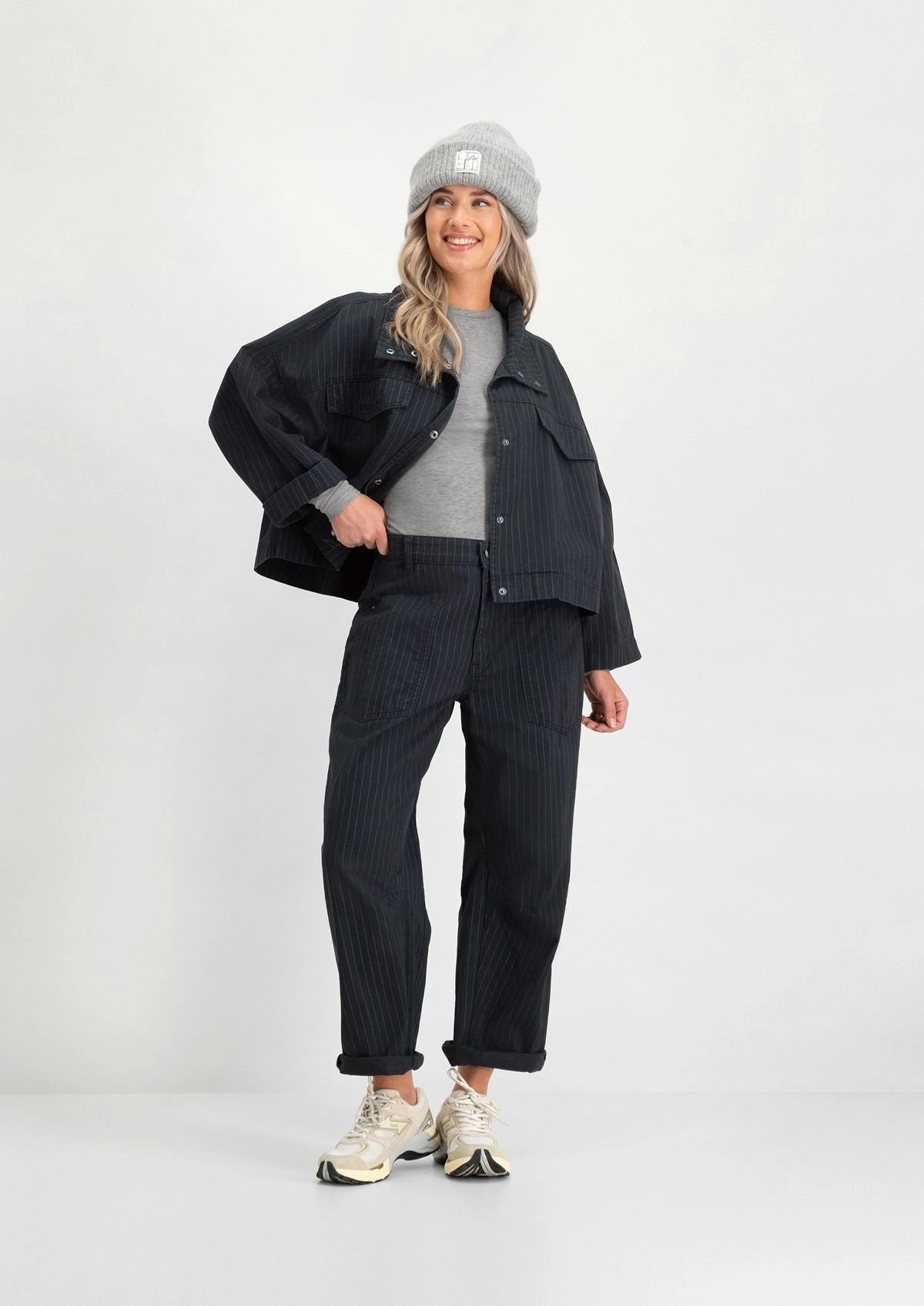 Jane DNM 4832 Washed Black Stripe - LEEF mode en accessoires
