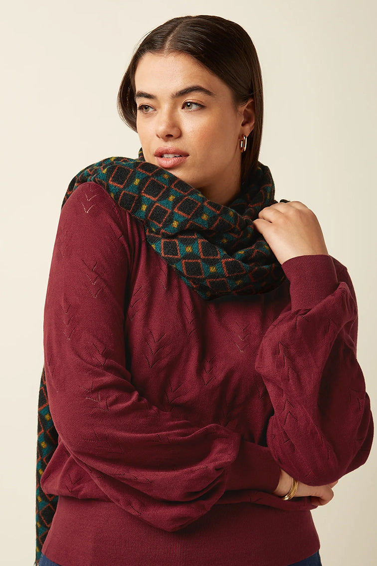 Jazzy scarf  001 Black - LEEF mode en accessoires