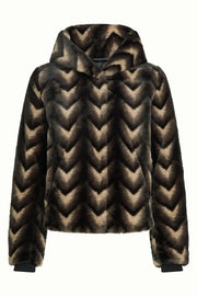 Judy Coat Deco Fur 001 Black - LEEF mode en accessoires