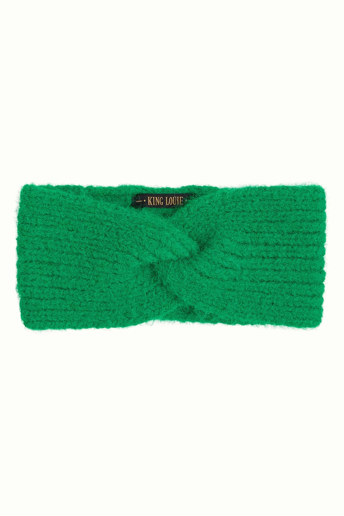 Groene Jules Headband Posh 240 van King Louie, zachte stoffen en opvallende bloemenprint, elegant accessoire voor dames
