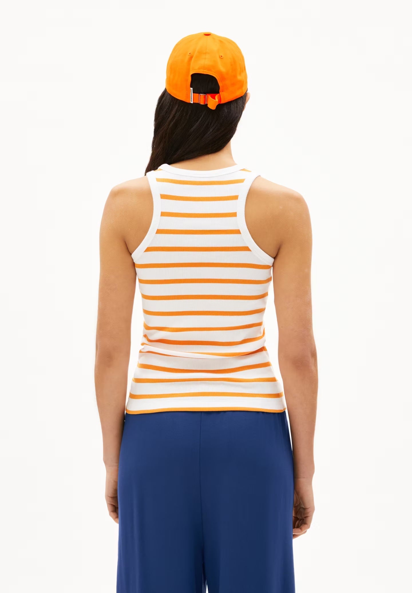 KANITAA STRIPES 3085 White-light Tangerine - LEEF mode en accessoires