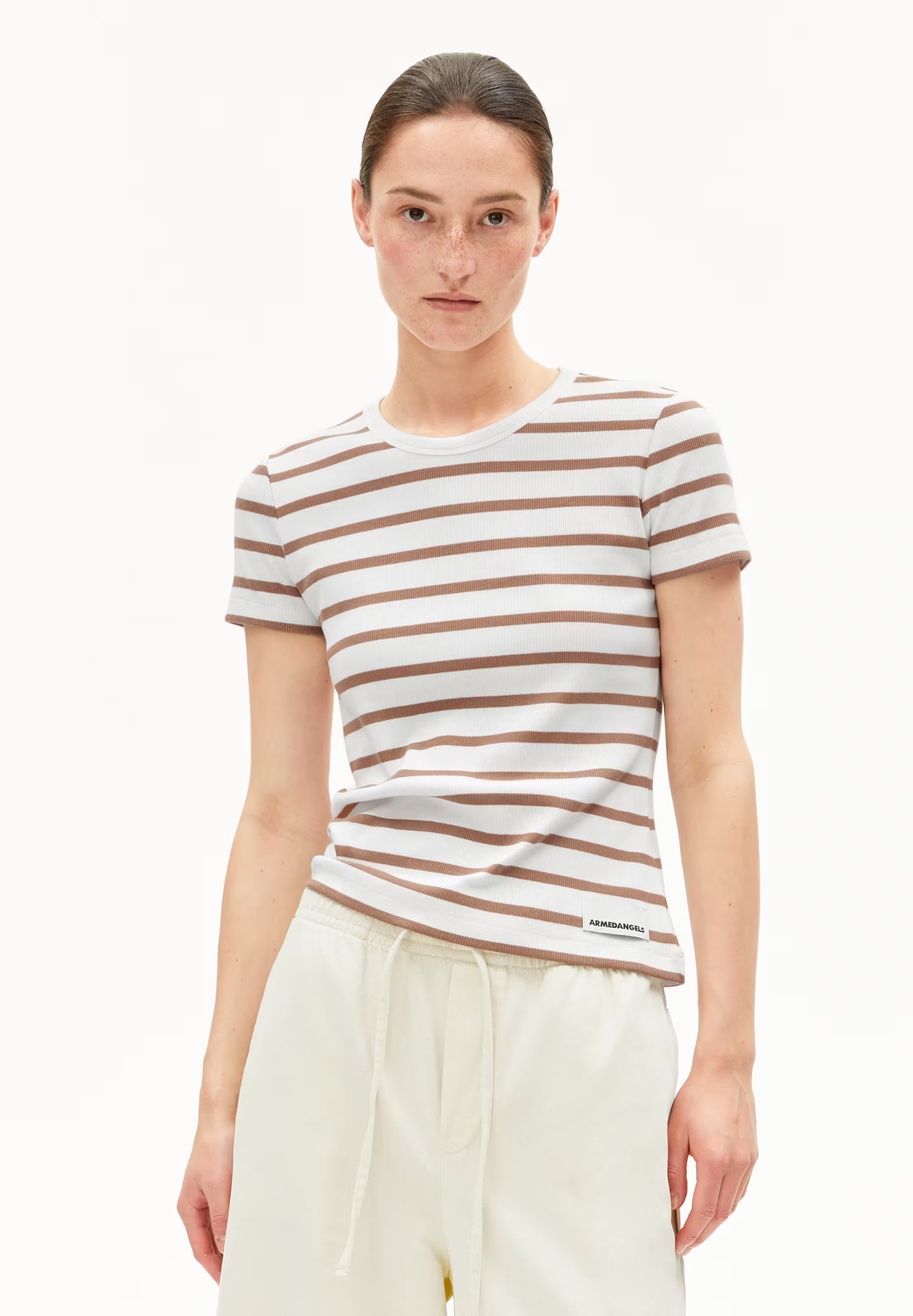 KARDAA STRIPES 3094 White-Pale Umber - LEEF mode en accessoires