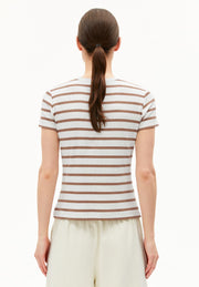 KARDAA STRIPES 3094 White-Pale Umber - LEEF mode en accessoires
