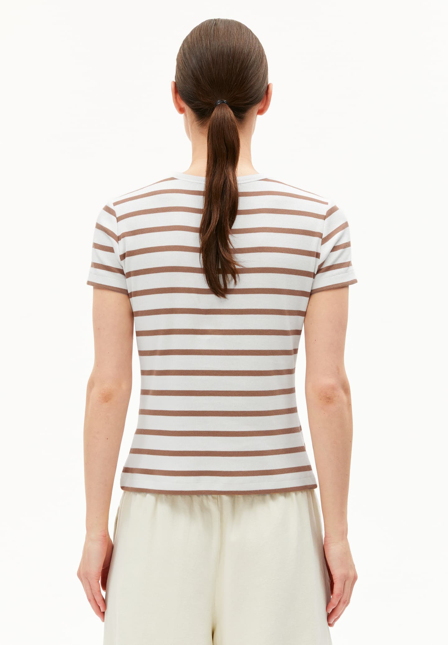 KARDAA STRIPES 3094 White-Pale Umber - LEEF mode en accessoires