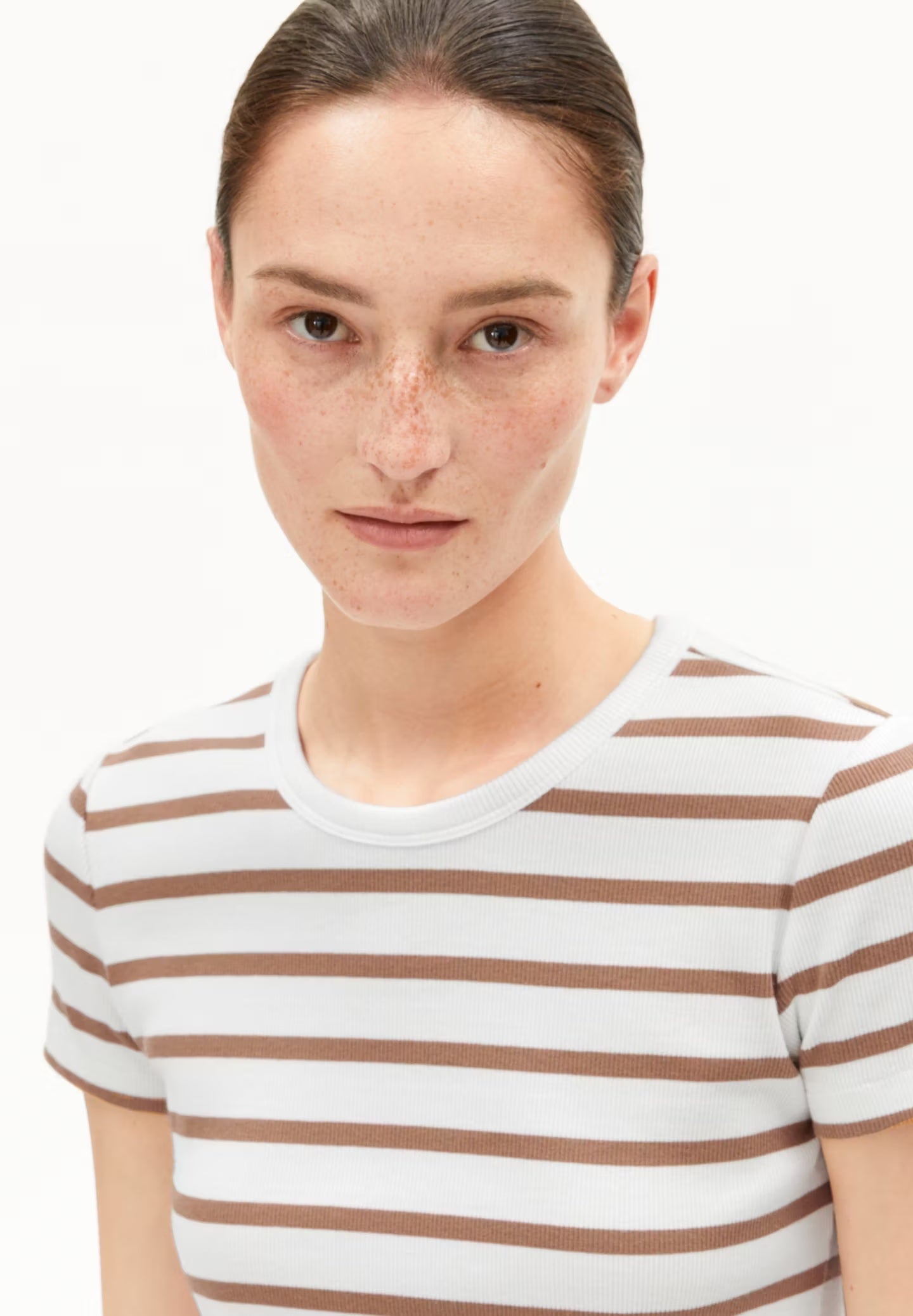 KARDAA STRIPES 3094 White-Pale Umber - LEEF mode en accessoires