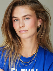 KETTING MET VERGULDE RECHTHOEK SCHAKELS goud - LEEF mode en accessoires