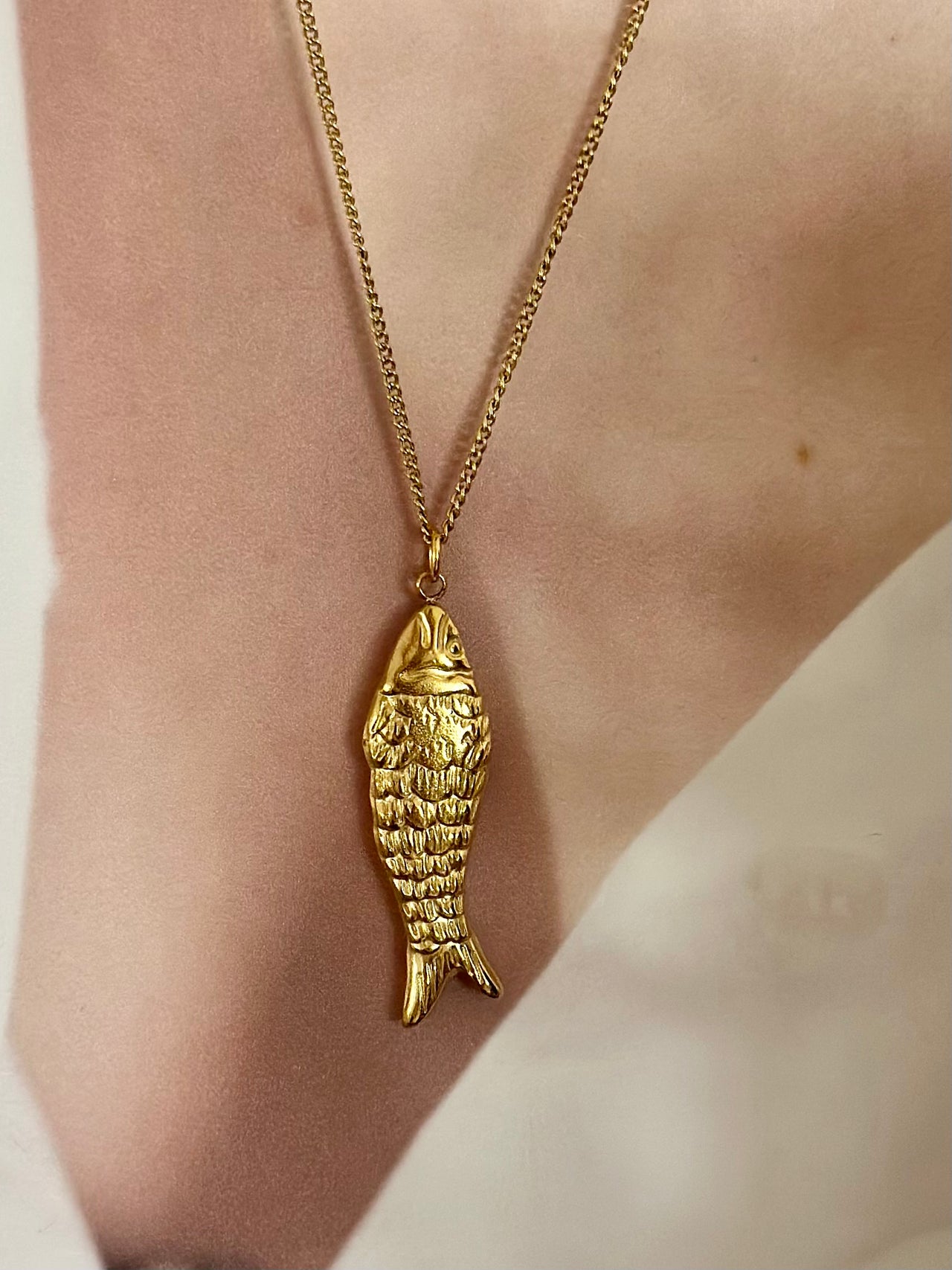 KETTING MET VISHANGER LARGE goud