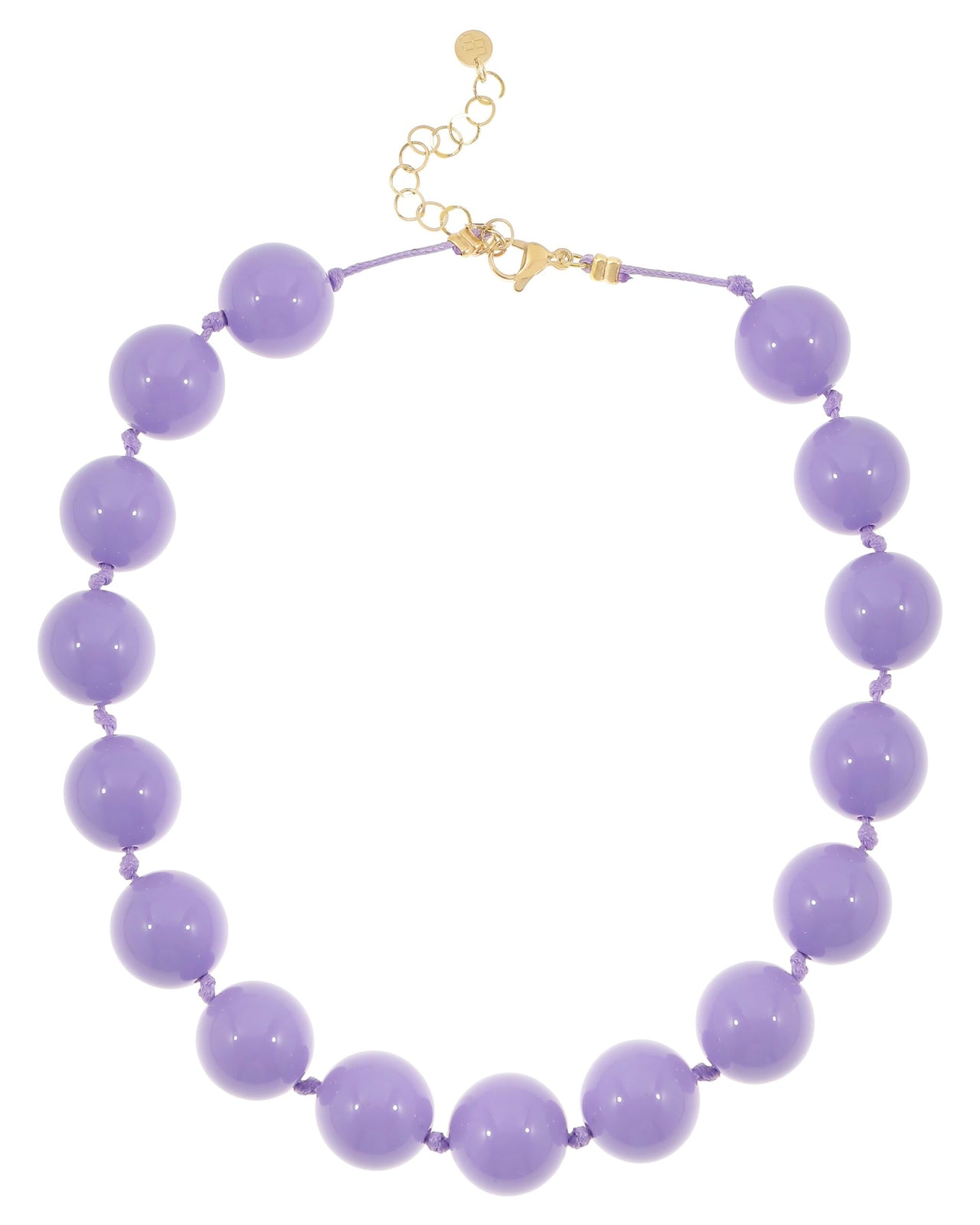 KORTE KETTING MET GROTE RONDE KRALEN / MORE COLOURS lila