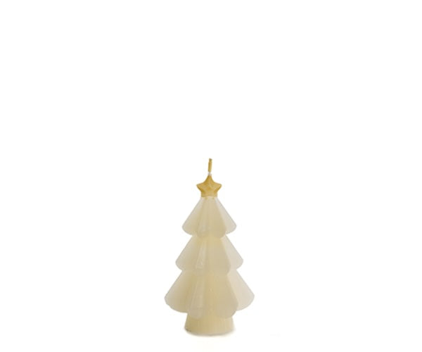 Kerstboom ster XS in crème kleur, 5.4x9 cm, van Rustik Lys, geschikt voor kerstversiering en feestelijke decoraties