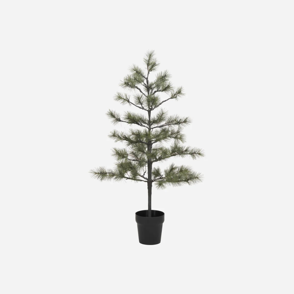 Kerstboom van House Doctor met LED-lampjes, 125 cm hoog, decoratief met groene takken en sfeervolle verlichting.