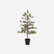 Kerstboom met LED-lampjes van House Doctor, 125 cm hoog, groene dennenboom met verlichting, feestelijke kerstdecoratie.