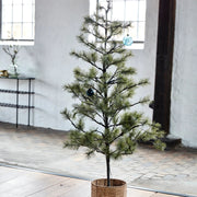 House Doctor kerstboom van 180 cm met warme LED-lampjes, groene dennenboom voor feestelijke decoratie