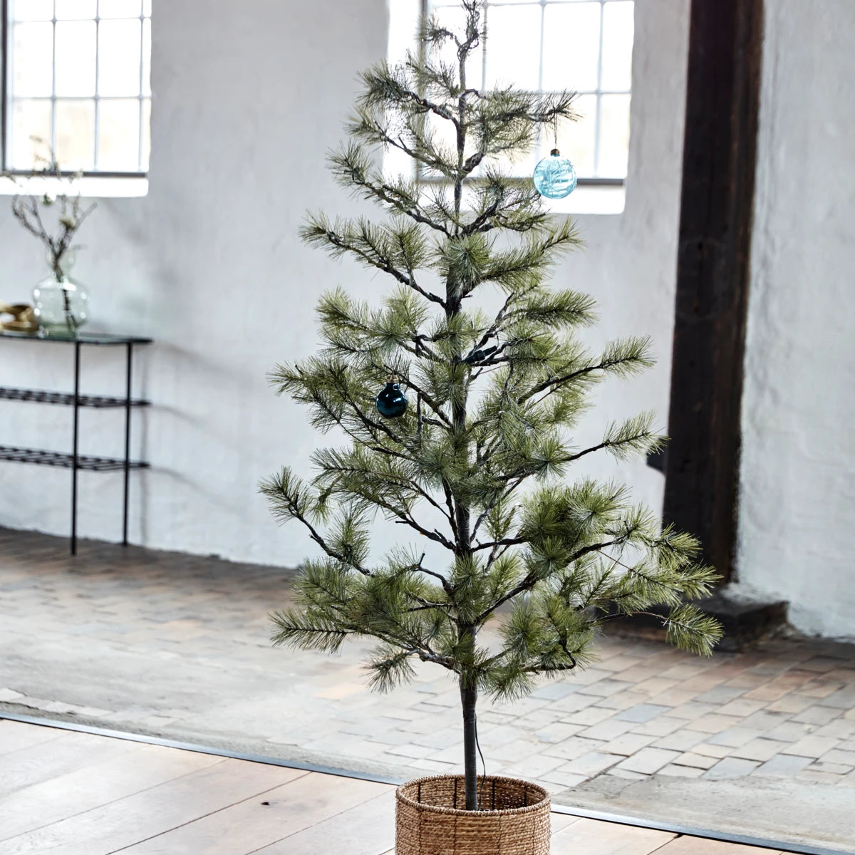 House Doctor kerstboom van 180 cm met LED-lampjes, groene kerstboom voor feestelijke decoratie