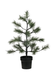 Kerstboom van House Doctor met LED-lampjes, hoogte 75 cm, groene takken en feestelijke verlichting.