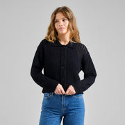 KnittedCardiganRosendalCrochetBlack__1