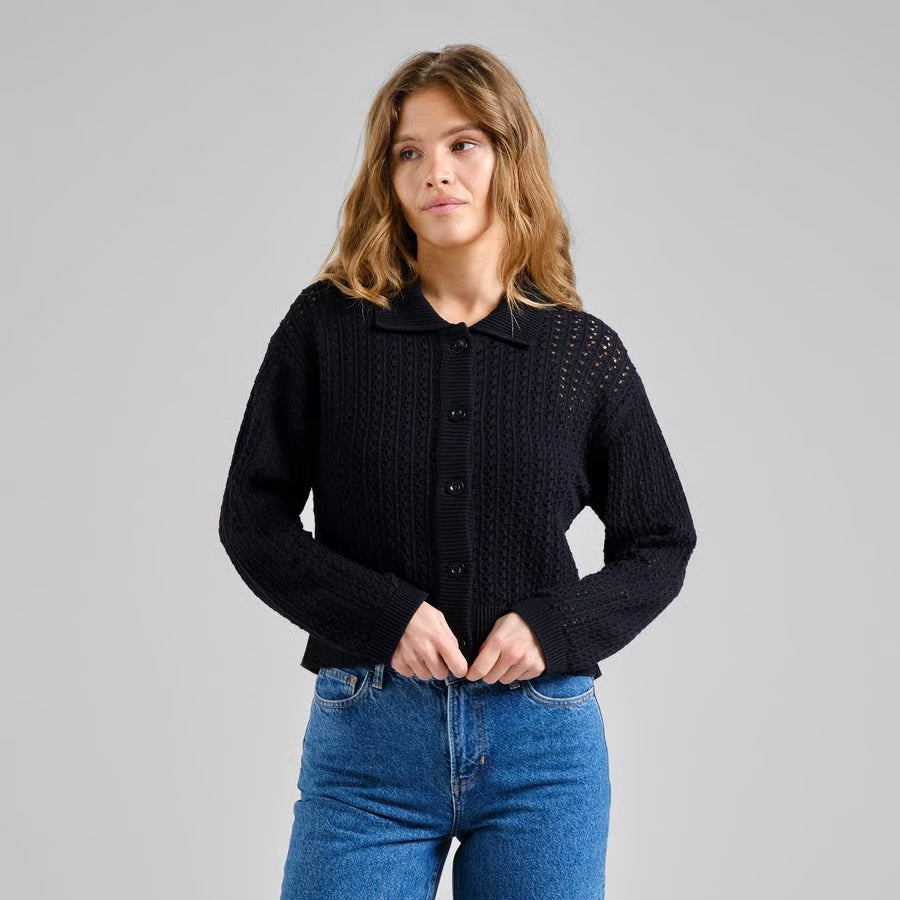 KnittedCardiganRosendalCrochetBlack__1