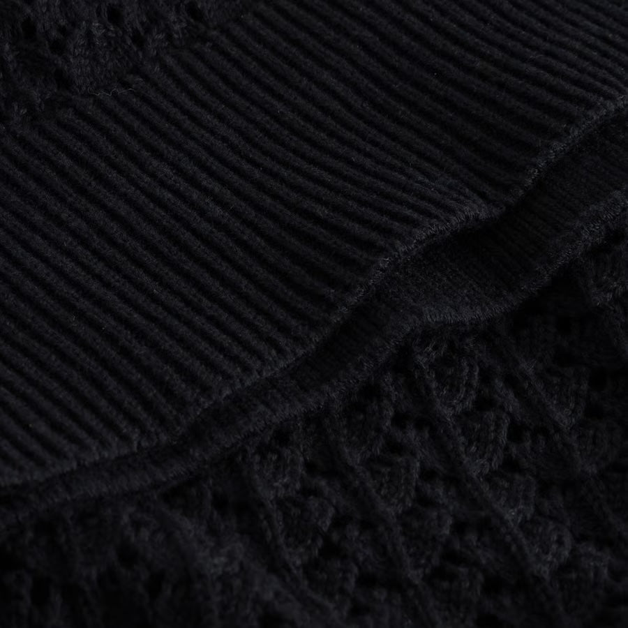 KnittedCardiganRosendalCrochetBlack__6