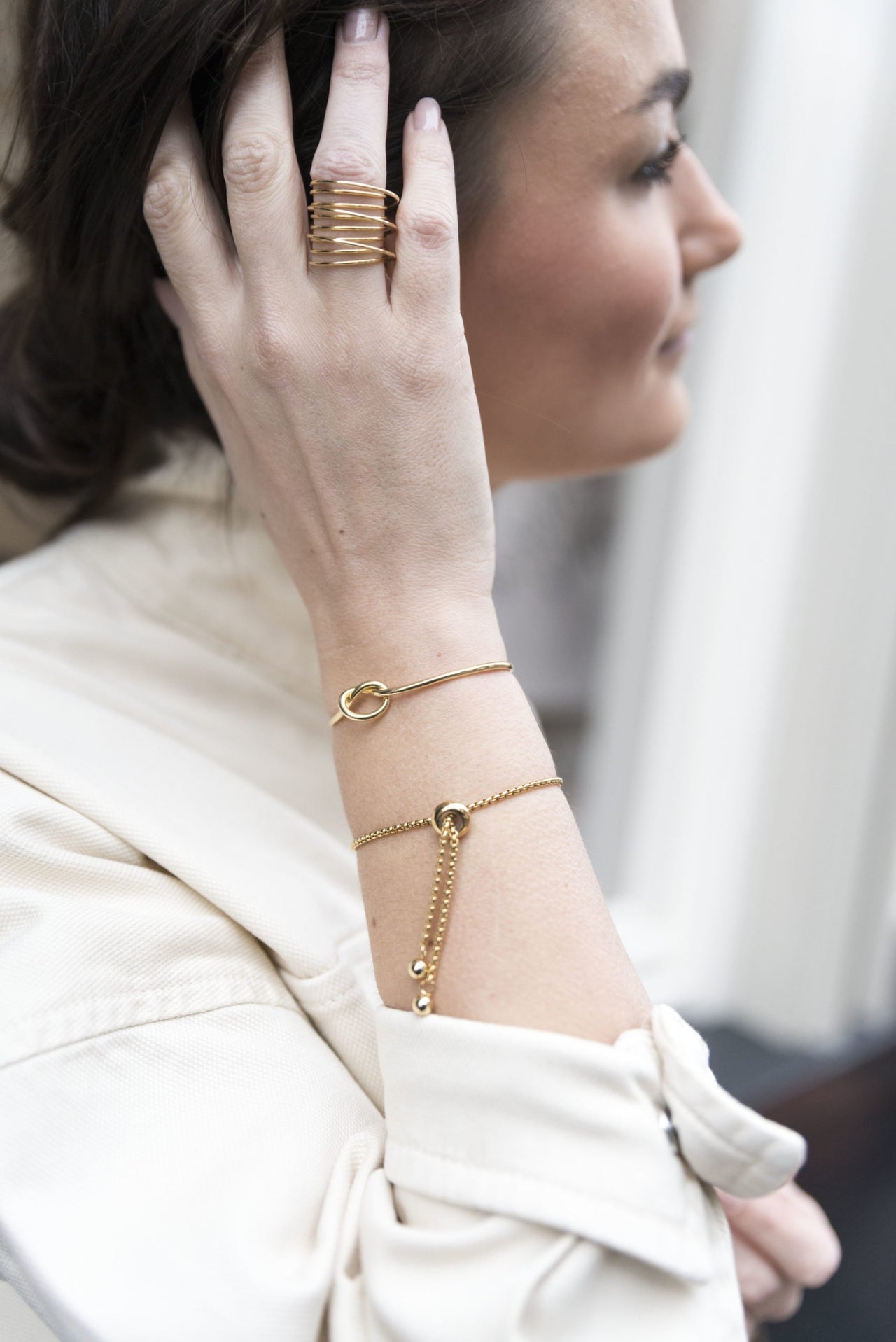 Knot bangle  goud