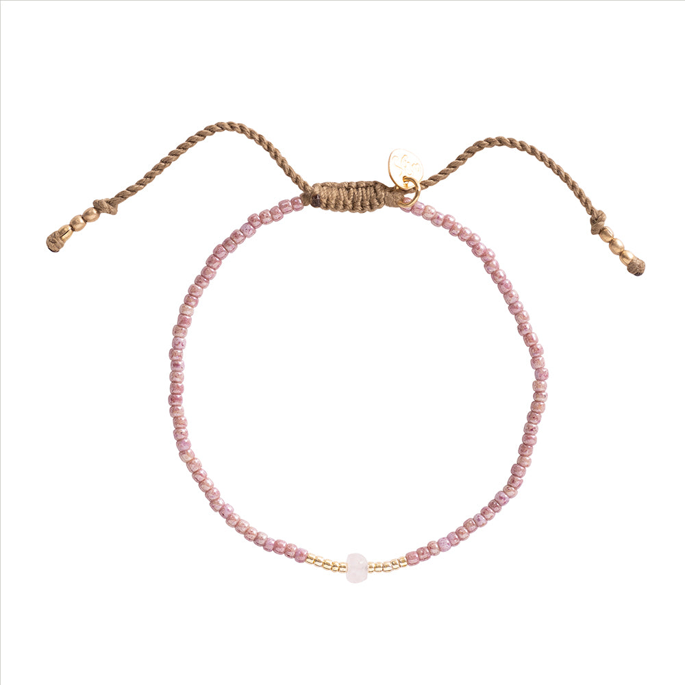 Knowing Rose Quartz Bracelet GC Rose quartz - LEEF mode en accessoires