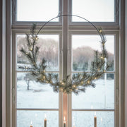 Decoratieve krans van 45 cm met LED-lichtjes van House Doctor, perfect voor sfeervolle versiering in huis.
