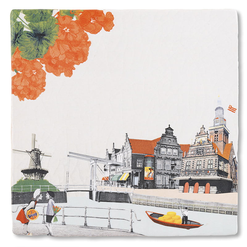 Kus uit Alkmaar 10 x 10 cm - LEEF mode en accessoires