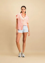 LANA BLOUSE 5576 Papaya Punch Stripe - LEEF mode en accessoires
