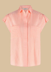 LANA BLOUSE 5576 Papaya Punch Stripe - LEEF mode en accessoires