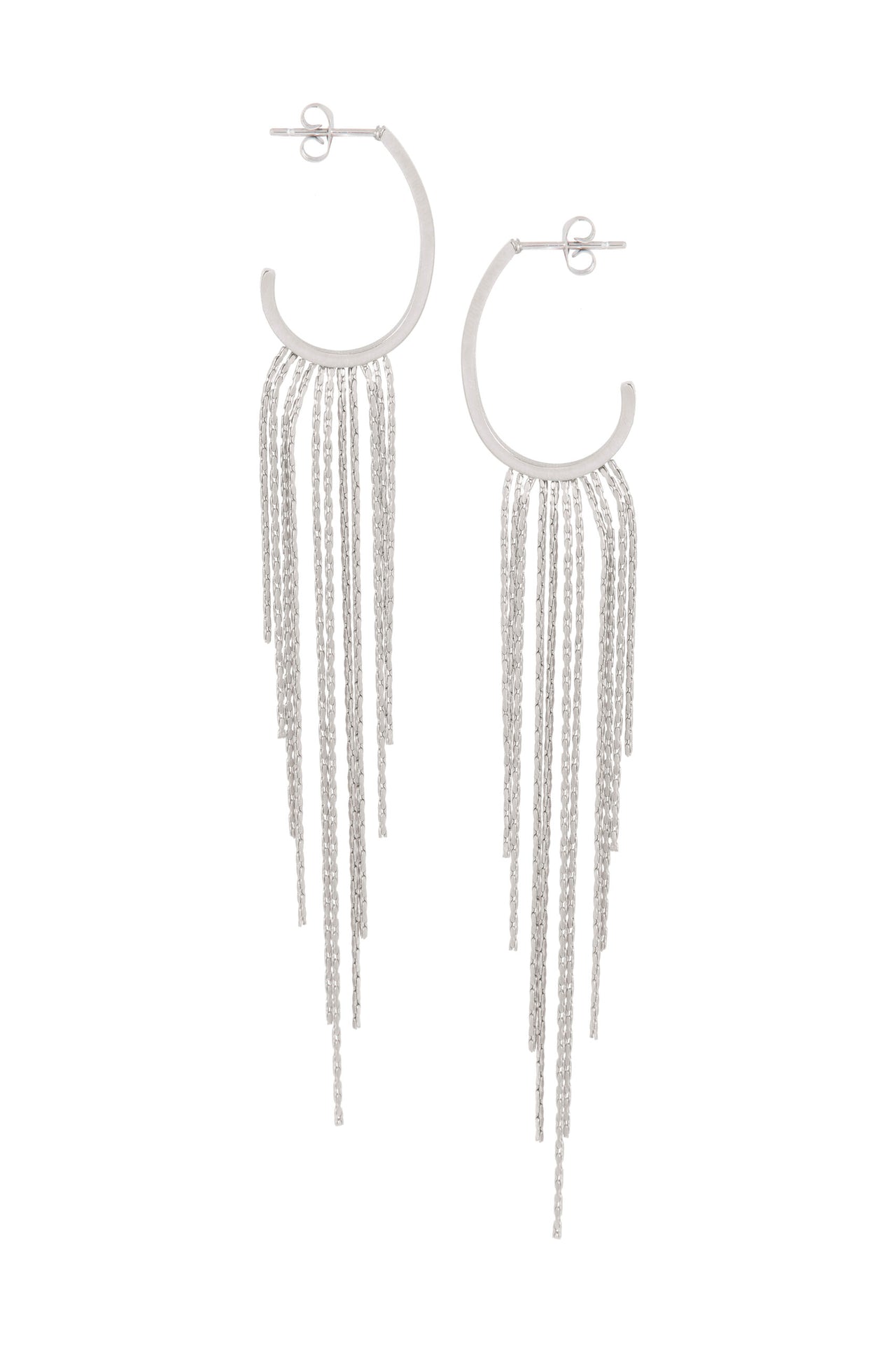 LANGE OORBELLEN “PARTY” (10.5CM) / ZILVER Zilver - LEEF mode en accessoires