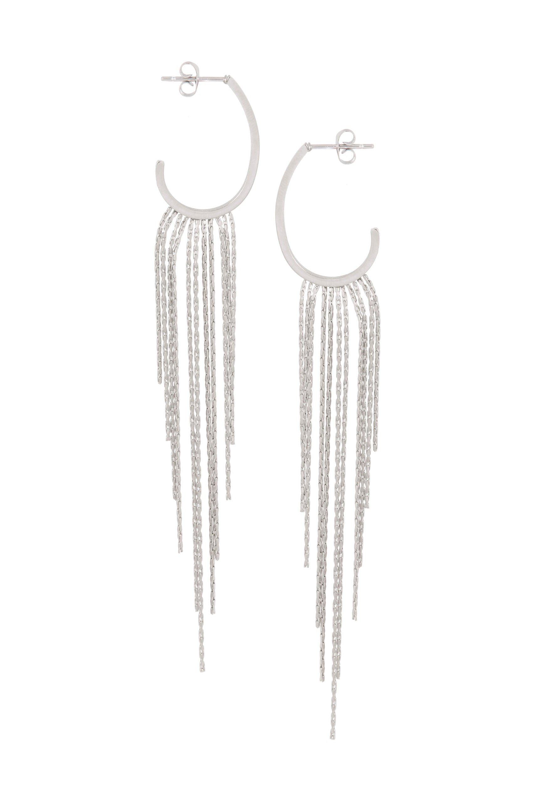 LANGE OORBELLEN “PARTY” (10.5CM) / ZILVER Zilver - LEEF mode en accessoires