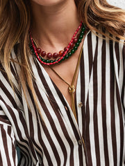 LANGE SNAKE KETTING MET KNOOP goud - LEEF mode en accessoires