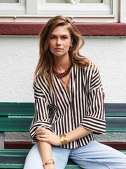 LANGE SNAKE KETTING MET KNOOP goud - LEEF mode en accessoires