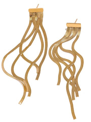 LANGE WATERVAL OORSTEKERS (11CM) goud - LEEF mode en accessoires