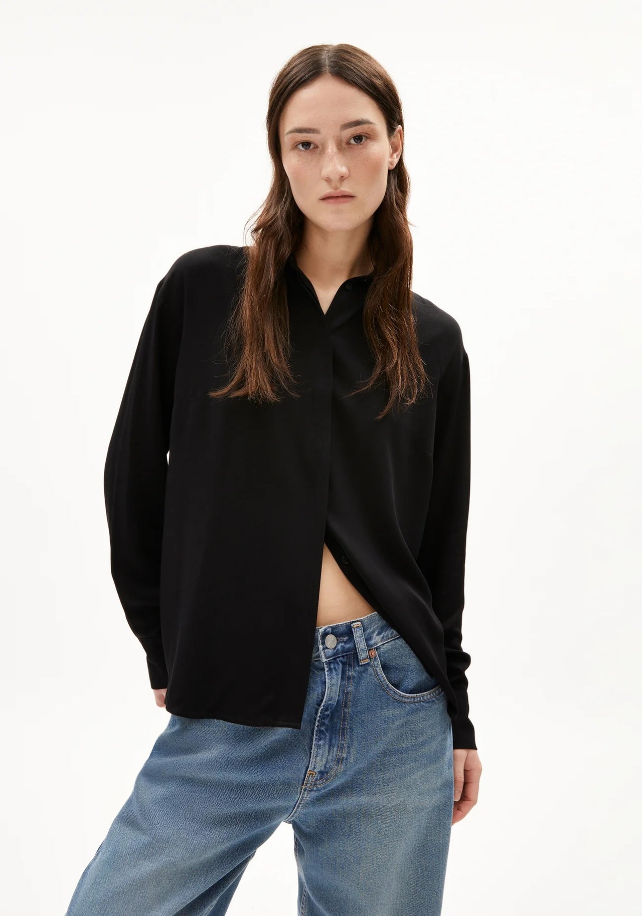 LARISAANA LONGSLEEVE 105 Black - LEEF mode en accessoires