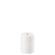 LED Pilar Candle (7.8x10cm) Nordic White Smooth - LEEF mode en accessoires