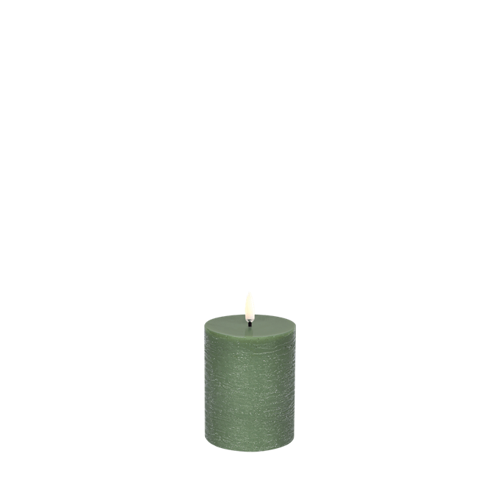 LED Pillar Candle (7.8x10cm) Olive Green - LEEF mode en accessoires