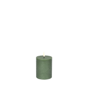 LED Pillar Candle (7.8x10cm) Olive Green - LEEF mode en accessoires