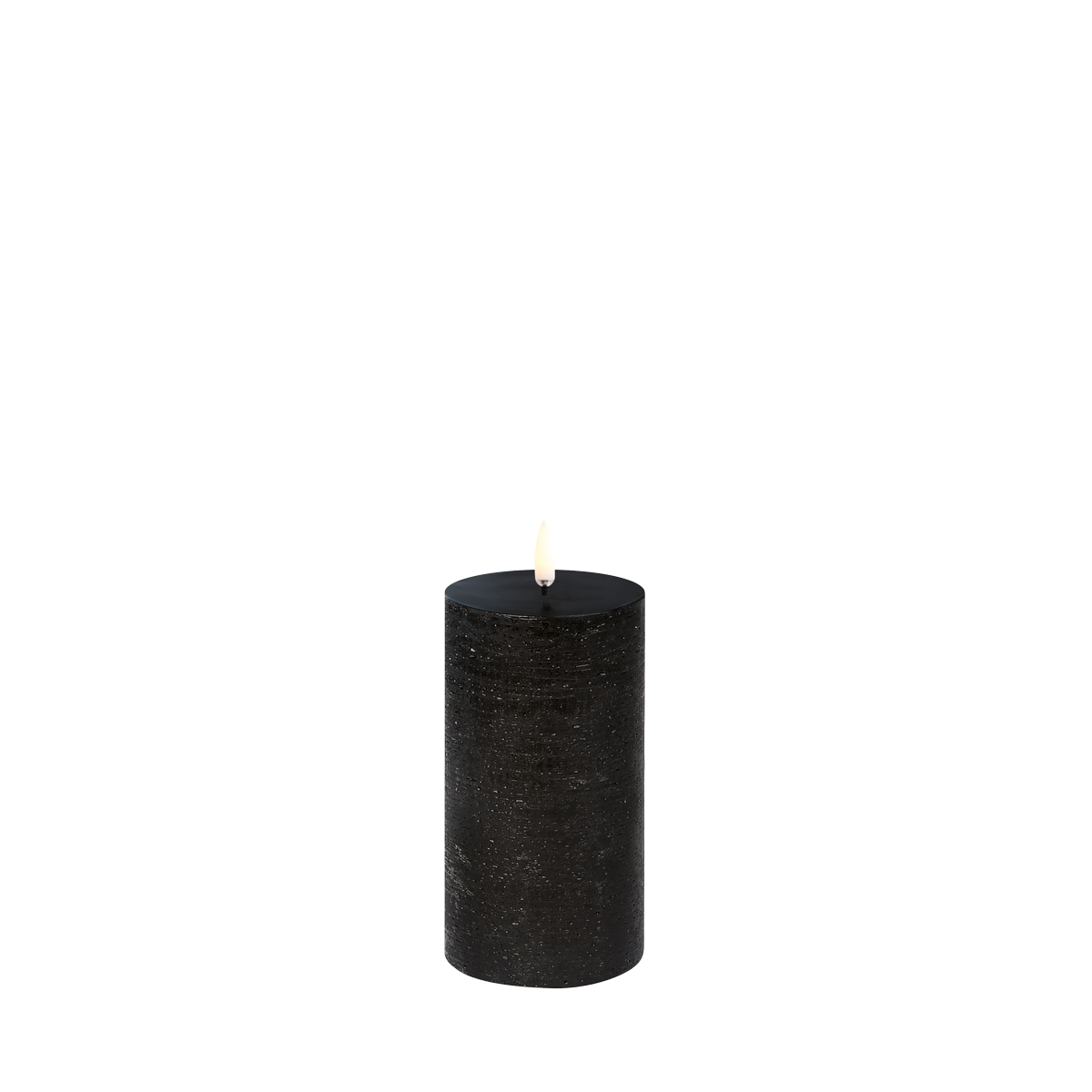LED Pillar Candle (7.8x15cm) Forest Black Rustic - LEEF mode en accessoires