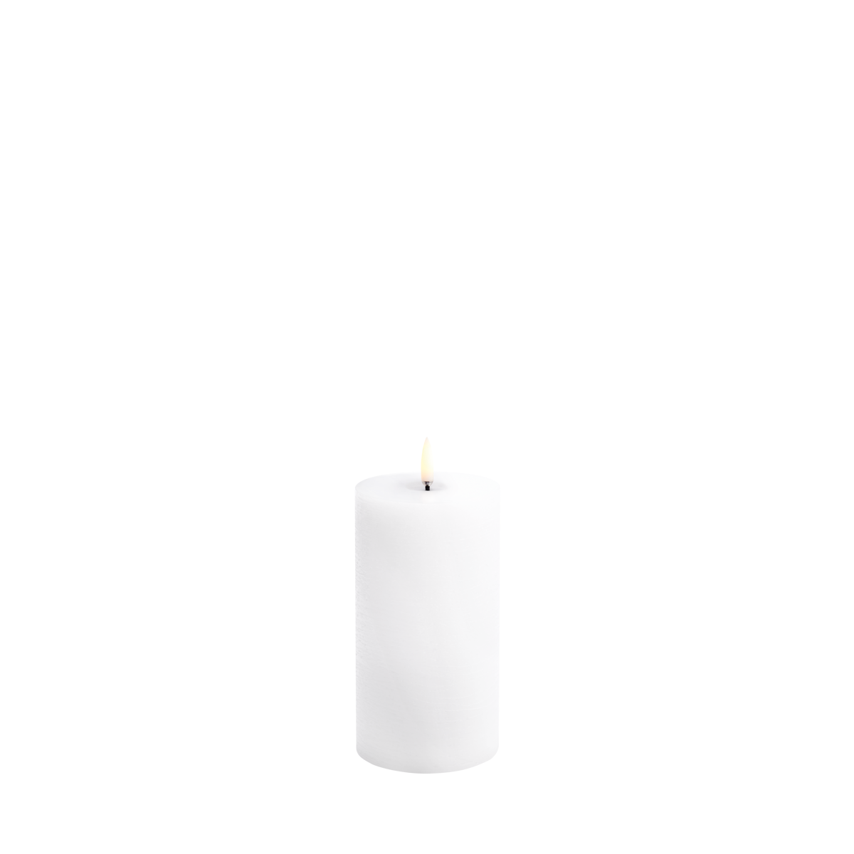 LED Pillar Candle (7.8x15cm) Nordic White Smooth - LEEF mode en accessoires