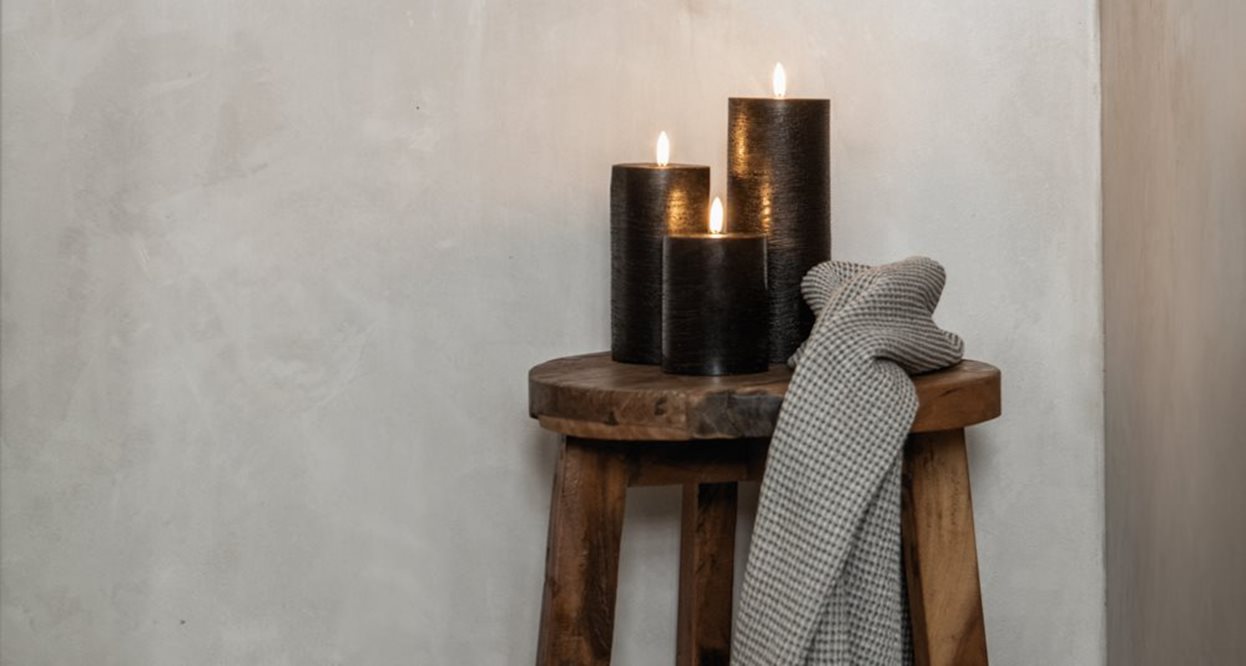 LED Pillar Candle (7.8x15cm) Nordic White Smooth - LEEF mode en accessoires