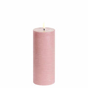 LED Pillar Candle (7.8x20cm) Dusty Rose Rustic - LEEF mode en accessoires