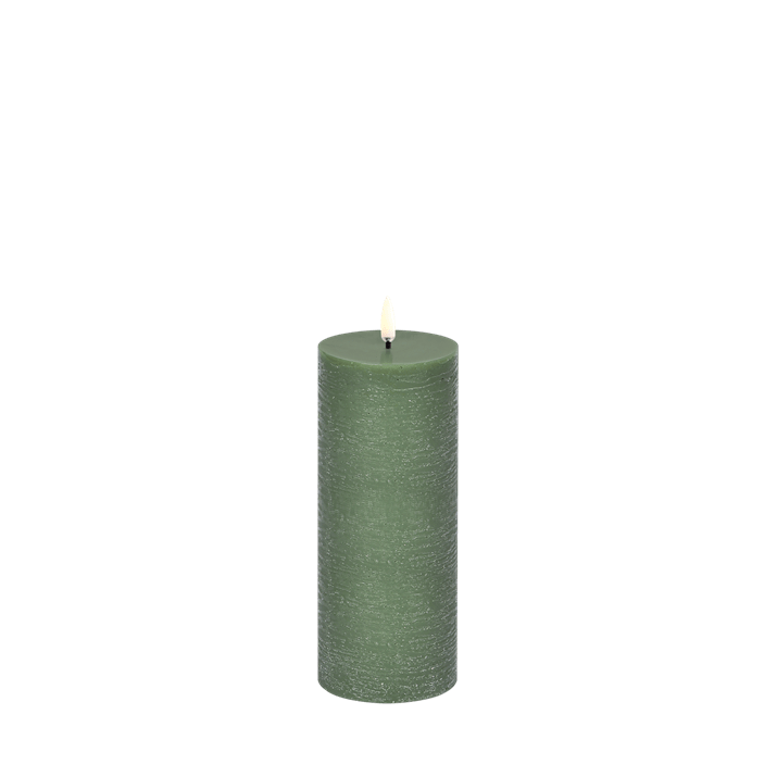 LED Pillar Candle (7.8x20cm) Olive Green - LEEF mode en accessoires