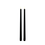 LED Slim Taper Candle 2-pack 2,3x32cm Plain Black Smooth - LEEF mode en accessoires