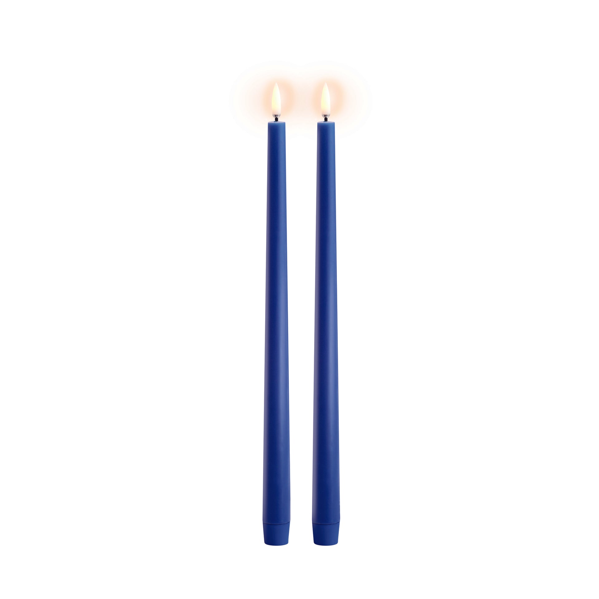 LED Slim Taper Candle 2-pack 2,3x32cm Royal Blue Smooth - LEEF mode en accessoires