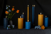 LED Slim Taper Candle 2-pack 2,3x32cm Royal Blue Smooth - LEEF mode en accessoires