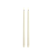 LED Slim Taper Candle 2-pack (2,3x32cm) Ivory Smooth - LEEF mode en accessoires