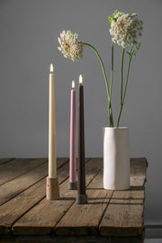 LED Slim Taper Candle 2-pack (2,3x32cm) Ivory Smooth - LEEF mode en accessoires