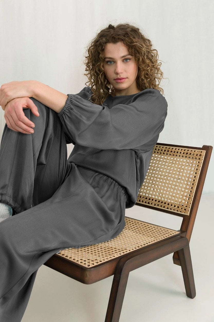 LEILA BLOUSE 4432 Steel